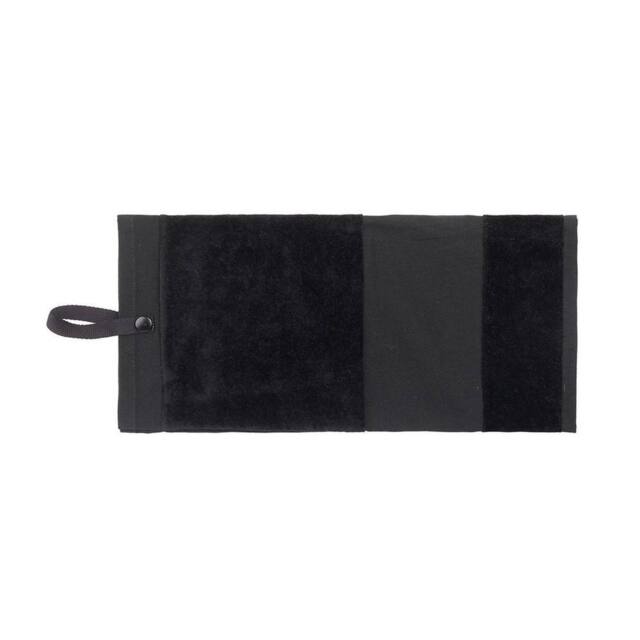 Towel City Deluxe Tri-Fold Velour Golf Towel in Black - image 1