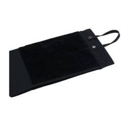Towel City Deluxe Tri-Fold Velour Golf Towel in Black - thumbnail 2