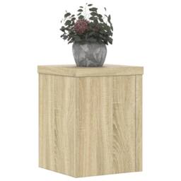 Berkfield Home Plant Stands 2 pcs Sonoma Oak 15x15x20 cm Engineered Wood in Light Tan - Size: 15 x 15 x 20 cm