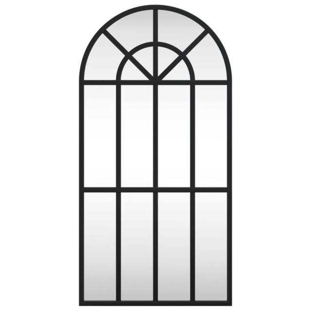 Berkfield Home Wall Mirror Black 30x60 cm Arch Iron - image 1