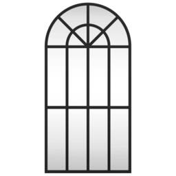 Berkfield Home Wall Mirror Black 30x60 cm Arch Iron - thumbnail 1