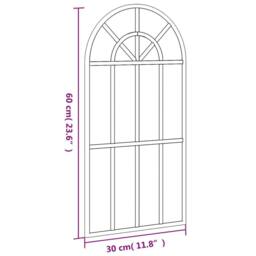 Berkfield Home Wall Mirror Black 30x60 cm Arch Iron - thumbnail 7