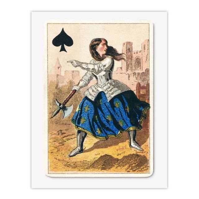 "Artery8 E Le Tellier Joan of Arc Queen of Spades Wall Art Print - Size: W12"" x H16""" - image 1