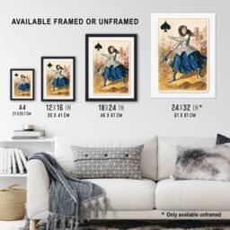 "Artery8 E Le Tellier Joan of Arc Queen of Spades Wall Art Print - Size: W12"" x H16""" - thumbnail 3