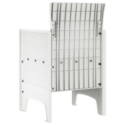 Berkfield Home Garden Chairs with Cushions 2 pcs White Poly Rattan - thumbnail 7