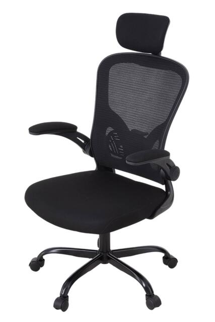 Living and Home Black Mesh Office Chair for Home & Office with Adjustable Headrest - image 1