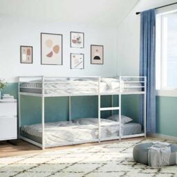 Berkfield Home Bunk Bed without Mattress White 100x190 cm Steel - thumbnail 3