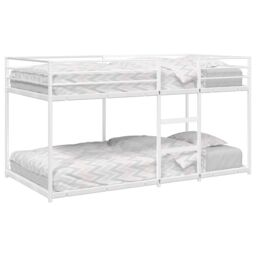 Berkfield Home Bunk Bed without Mattress White 100x190 cm Steel - thumbnail 1
