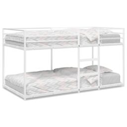 Berkfield Home Bunk Bed without Mattress White 100x190 cm Steel - thumbnail 2