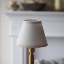 Netlighting Upton Rechargeable Table Lamp Fabric Ivy Shade 16cm in White - thumbnail 4
