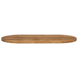 Berkfield Home Table Top 140x50x2.5 cm Oval Solid Wood Mango in Brown - thumbnail 3