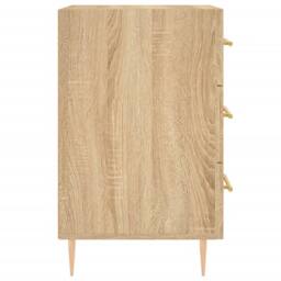 Berkfield Home Bedside Cabinet Sonoma Oak 40x40x66 cm Engineered Wood in Light Tan - Size: 40 x 40 x 66 cm - thumbnail 6