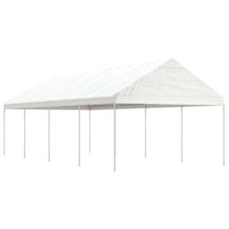 Berkfield Home Gazebo with Roof White 8.92x4.08x3.22 m Polyethylene - thumbnail 1
