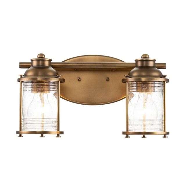 Netlighting Kichler Ashland Bay Wall Lamp Natural Brass IP44 in Yellow - image 1