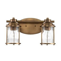 Netlighting Kichler Ashland Bay Wall Lamp Natural Brass IP44 in Yellow - thumbnail 5