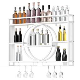 Hinsinc 5-Tier Wall Mounted White Wine Storage Rack - Size: 0.6m2 - thumbnail 3