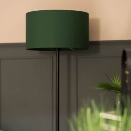 ValueLights Charlie Black Floor Lamp Large Green Shade - thumbnail 3