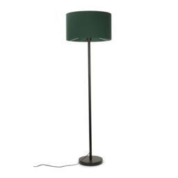 ValueLights Charlie Black Floor Lamp Large Green Shade - thumbnail 2