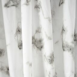 OHS Marble Effect Mould Resistant Shower Curtain in White - Size: 180 cm width x 180 cm drop - thumbnail 5