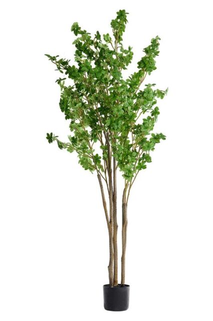 Living and Home 2.1m Artificial Fuchsia Tree Potted Plant Home Decor for Living Room, Hallway & Office in Green - image 1