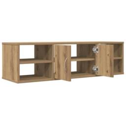 Berkfield Home Wall Cabinet Artisan Oak 101x30x29 cm Engineered Wood in Brown - Size: 101 x 30 x 29 cm - thumbnail 7