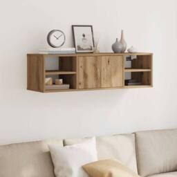 Berkfield Home Wall Cabinet Artisan Oak 101x30x29 cm Engineered Wood in Brown - Size: 101 x 30 x 29 cm - thumbnail 2