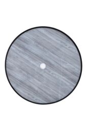 Living and Home Garden Round Tempered Glass Marble Coffee Table in Grey - thumbnail 6