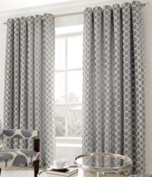 Luxury Living Luxury Heaviest Chenille Curtains - Pair in Silver - Size: 229 cm width x 274 cm drop - thumbnail 1