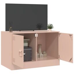 Berkfield Home TV Cabinet Pink 67x39x44 cm Steel - Size: 67 x 39 x 44 cm - thumbnail 3
