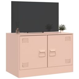 Berkfield Home TV Cabinet Pink 67x39x44 cm Steel - Size: 67 x 39 x 44 cm - thumbnail 4