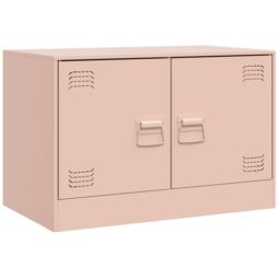 Berkfield Home TV Cabinet Pink 67x39x44 cm Steel - Size: 67 x 39 x 44 cm - thumbnail 2