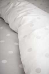 Catherine Lansfield 'Brushed Polka Dot' Cotton Reversible Duvet Cover Set in Grey - Size: King - thumbnail 4