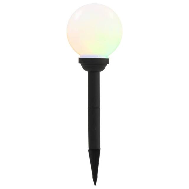 Berkfield Home Outdoor Solar Lamps 4 pcs LED Spherical 15 cm RGB in White - image 1