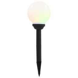 Berkfield Home Outdoor Solar Lamps 4 pcs LED Spherical 15 cm RGB in White - thumbnail 1