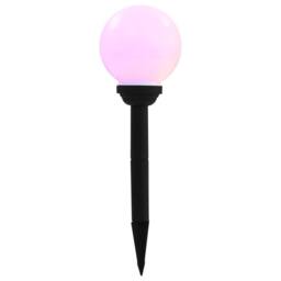 Berkfield Home Outdoor Solar Lamps 4 pcs LED Spherical 15 cm RGB in White - thumbnail 5