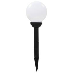 Berkfield Home Outdoor Solar Lamps 4 pcs LED Spherical 15 cm RGB in White - thumbnail 3