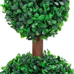 Berkfield Home Lush Artificial Boxwood Plant with Pot Ball Shaped Green 60 cm - thumbnail 1