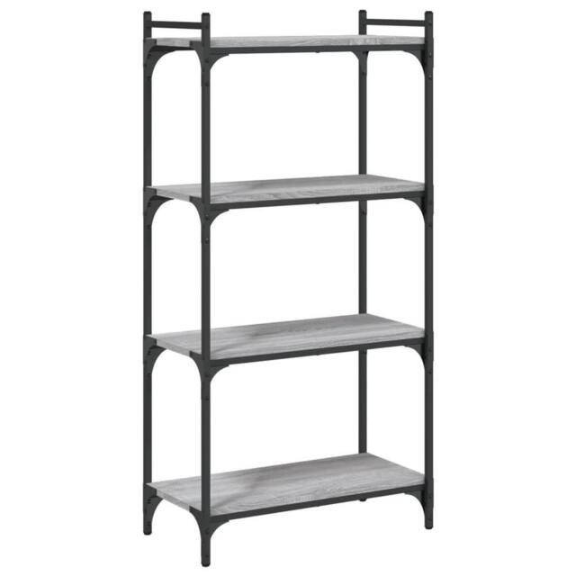 Berkfield Home Bookcase 4-Tier Grey Sonoma 60x30x120 cm Engineered Wood - Size: 60 x 30 x 120 cm - image 1