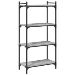 Berkfield Home Bookcase 4-Tier Grey Sonoma 60x30x120 cm Engineered Wood - Size: 60 x 30 x 120 cm - thumbnail 1