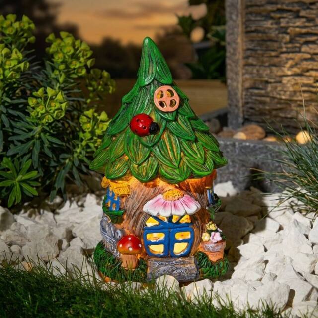Garden Greatness Pixie Enchanting Door Fairy House Solar Ornament - image 1
