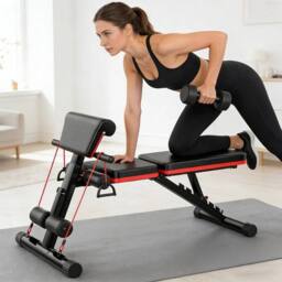 SPETLEK Foldable Dumbbell Gym Bench Weight Training 7 Incline in Black - Size: 0-12 m - thumbnail 2