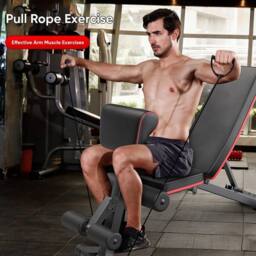 SPETLEK Foldable Dumbbell Gym Bench Weight Training 7 Incline in Black - Size: 0-12 m - thumbnail 3