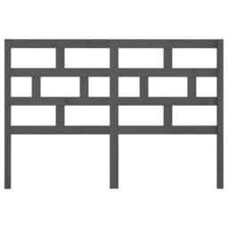 Berkfield Home Bed Headboard Grey 141x4x100 cm Solid Wood Pine - Size: 141 x 4 x 100 cm - thumbnail 4