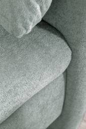 Living and Home Chenille Upholstered Armchair with Footstool in Grey - thumbnail 8