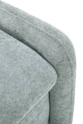 Living and Home Chenille Upholstered Armchair with Footstool in Grey - thumbnail 9