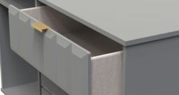 Ready Assembled 2 U Metro 3 Drawer TV Unit (Ready Assembled) in Grey - Size: Medium - thumbnail 6