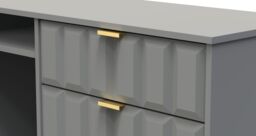 Ready Assembled 2 U Metro 3 Drawer TV Unit (Ready Assembled) in Grey - Size: Medium - thumbnail 5