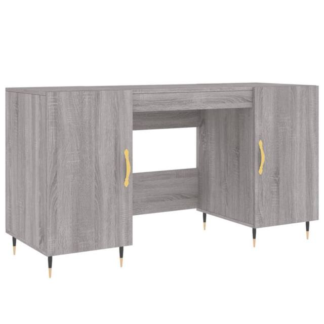 Berkfield Home Desk Grey Sonoma 140x50x75 cm Engineered Wood - Size: 140 x 50 x 75 cm - image 1