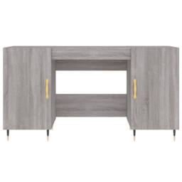Berkfield Home Desk Grey Sonoma 140x50x75 cm Engineered Wood - Size: 140 x 50 x 75 cm - thumbnail 6
