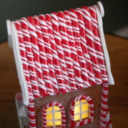 Samuel Alexander 20cm Battery Operated LED Gingerbread Santa Candy Cabin Christmas Decoration - thumbnail 7